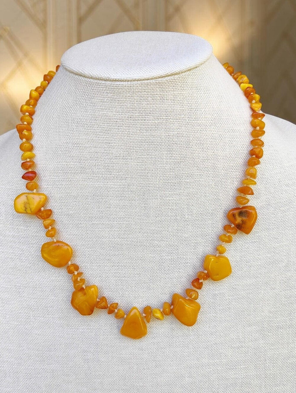 Antique Butterscotch Amber Necklace
